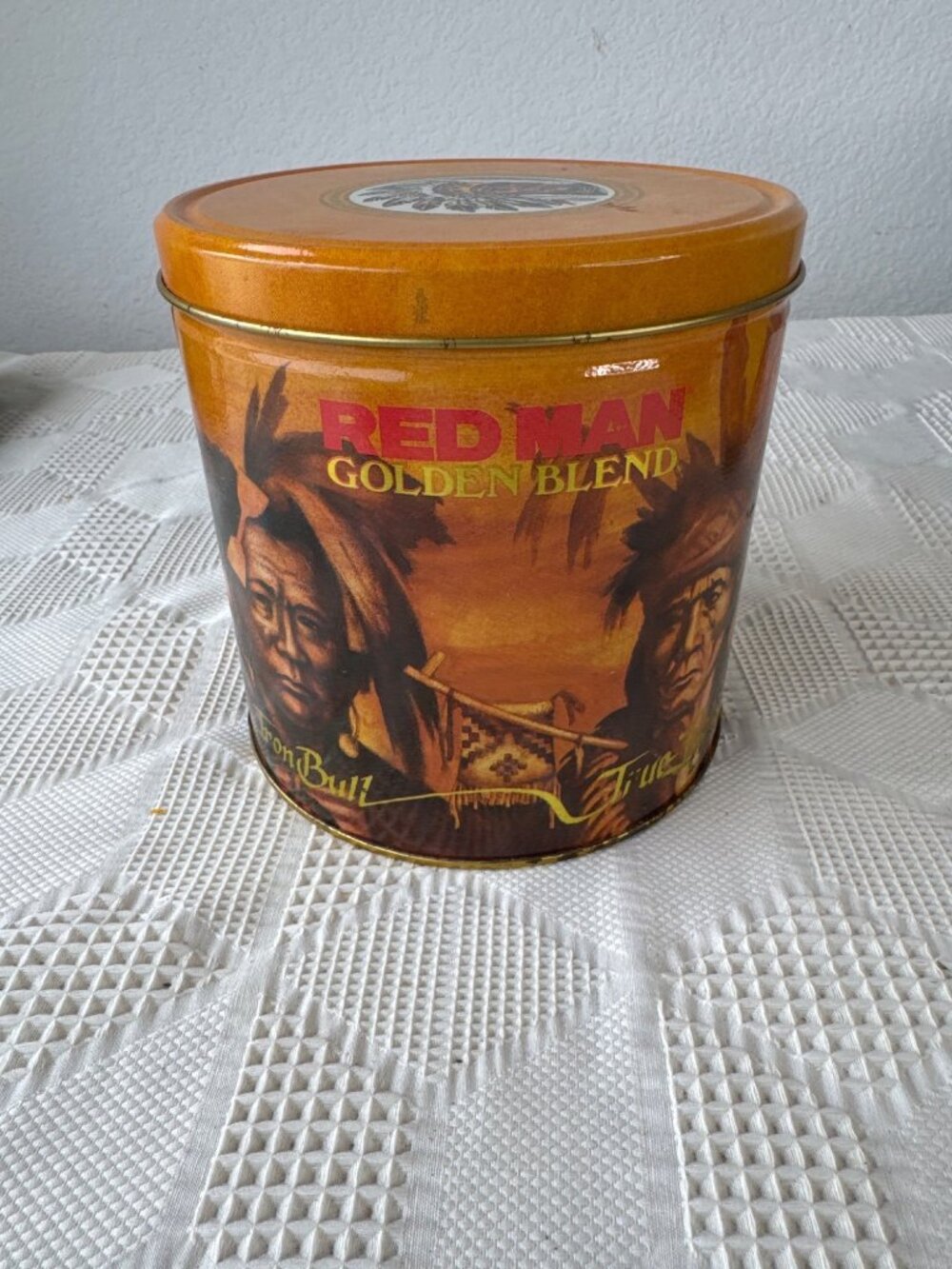 Red Man Golden Blend 1988 Limited Edition Tin Native American Chiefs Artwork